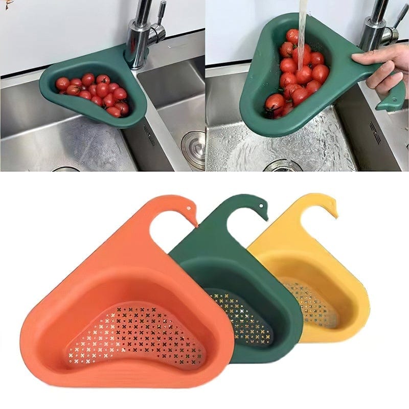 Passoire d'évier triangulaire de cuisine Swan Drain Rack