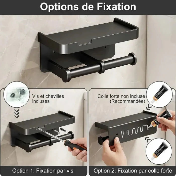 Porte-Papier Toilettes Multifonction en alliage aluminium Ma boutique