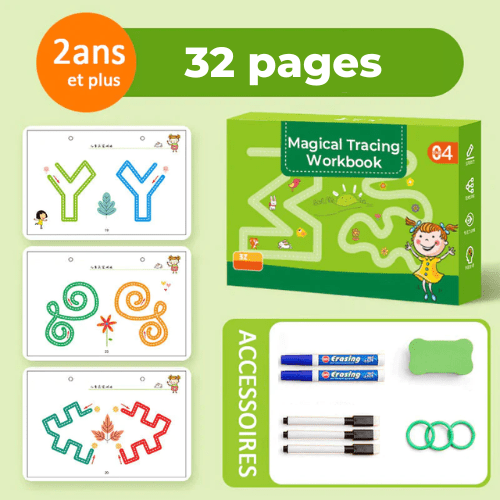 Cahier de dessin Magique Montessori pour enfants 2-6 ans