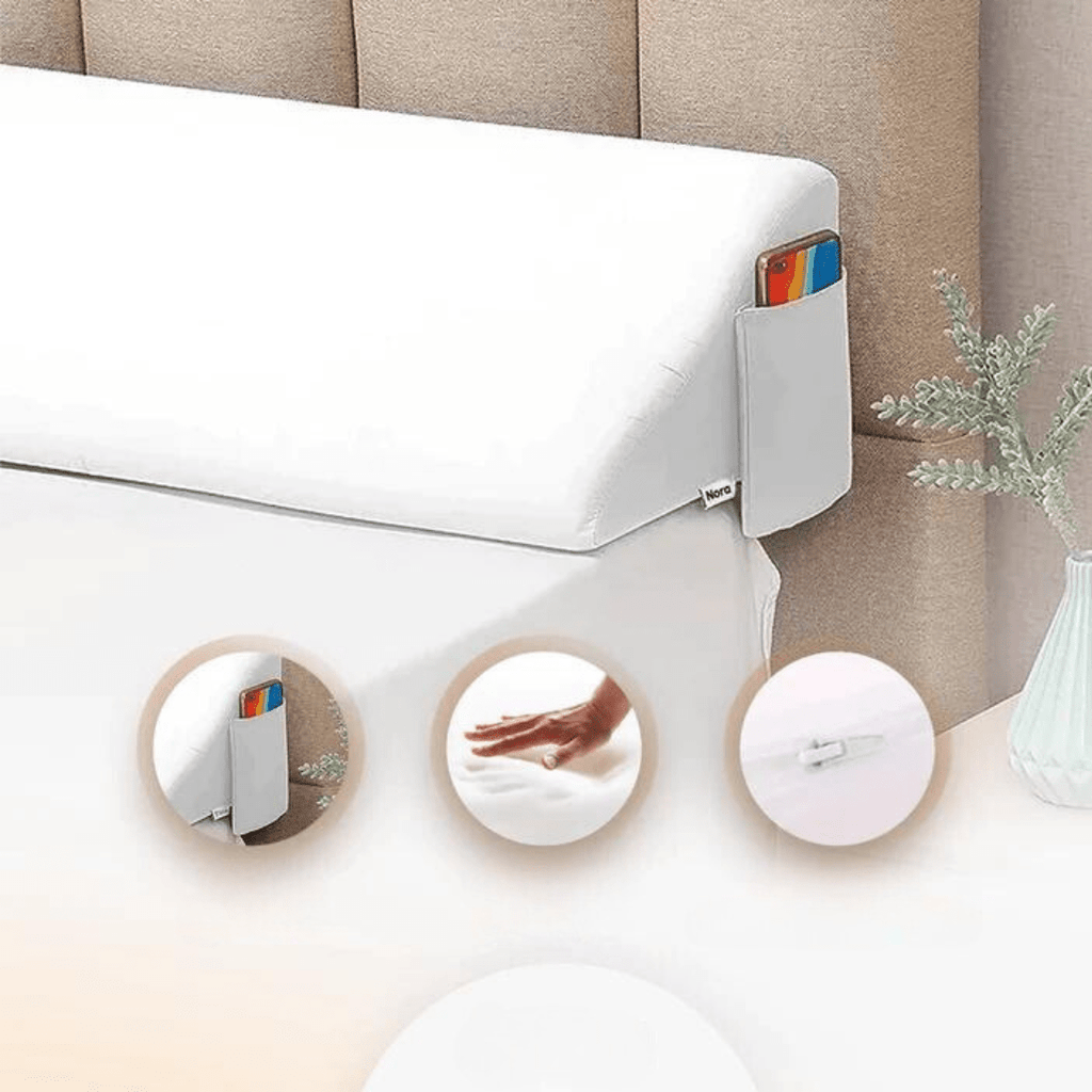 Oreiller Long Compensé pour Tête de Lit Pratique et Confortable
