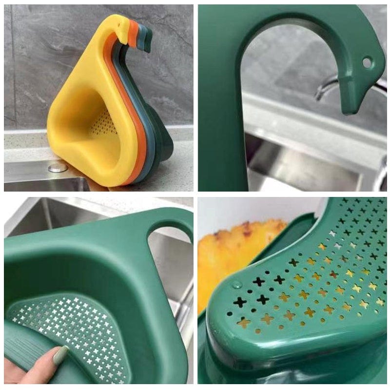 Passoire d'évier triangulaire de cuisine Swan Drain Rack