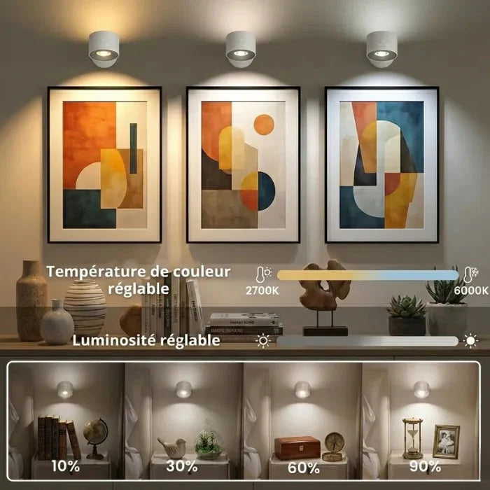 Lampe murale LED sans fil Ma boutique