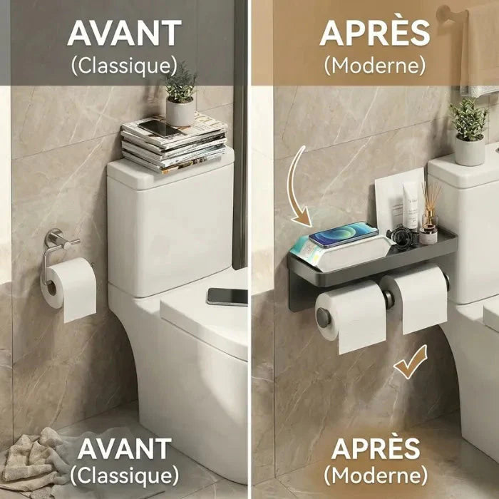 Porte-Papier Toilettes Multifonction en alliage aluminium Ma boutique