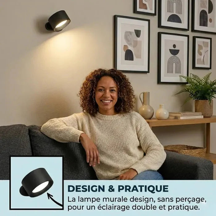 Lampe murale LED sans fil Ma boutique