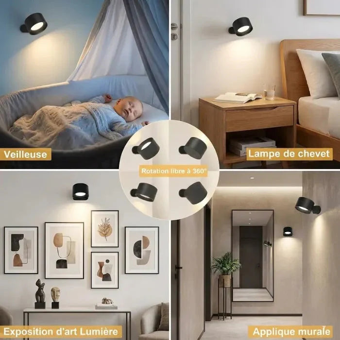 Lampe murale LED sans fil Ma boutique