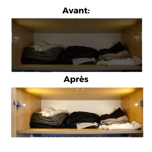 Lampe à Capteur LED pour Charnières Internes - Lot de 4 pièces