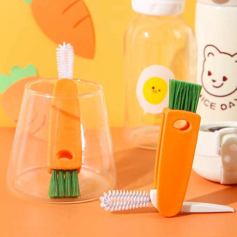 Brosse de nettoyage multifonctionnelle 3 en 1 pour tasses et couvercles