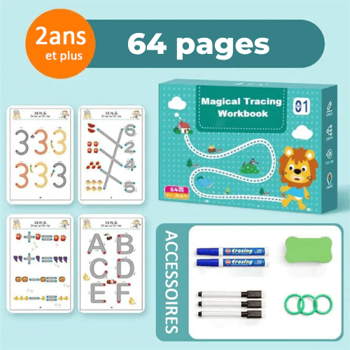 Cahier de dessin Magique Montessori pour enfants 2-6 ans