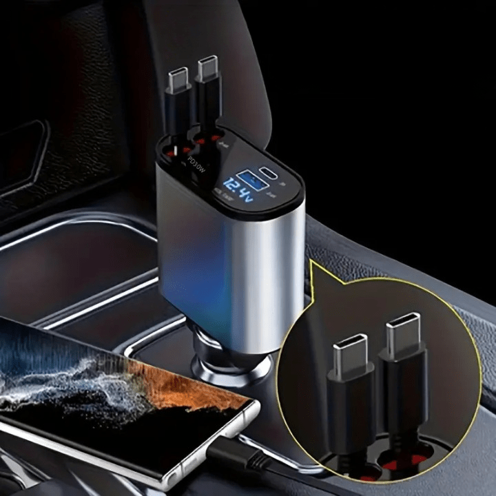 Chargeur Rétractable Multi-Connect Pour Voiture