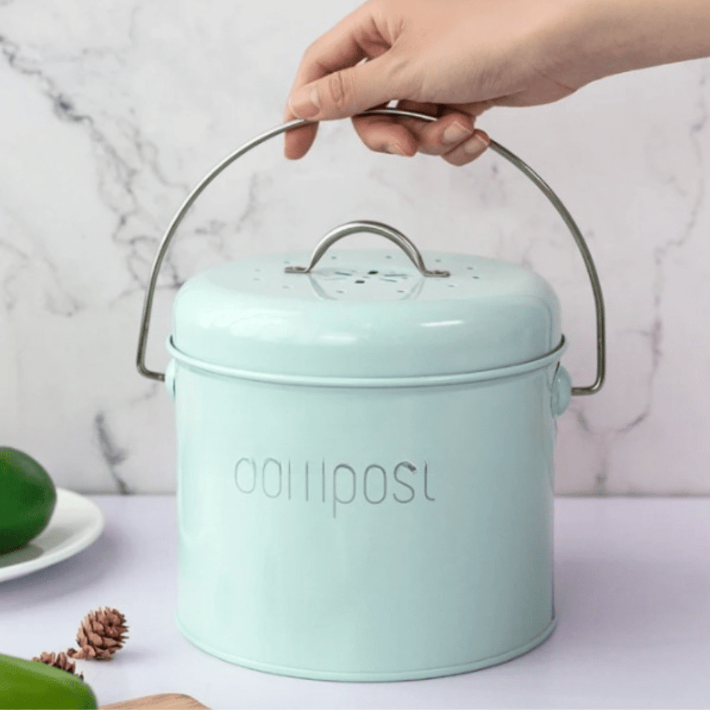 Bac à Compost Éco-Pratique en Inox pour Cuisine