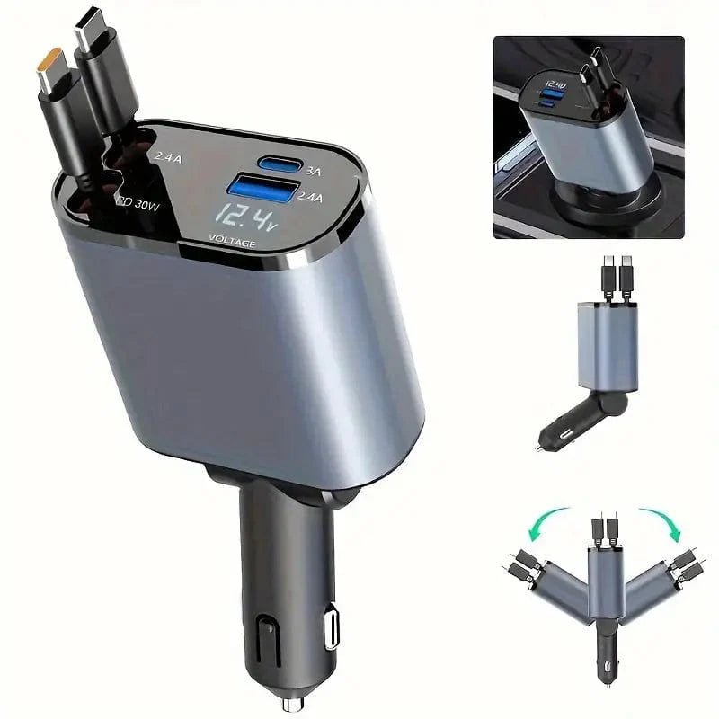 Chargeur Rétractable Multi-Connect Pour Voiture