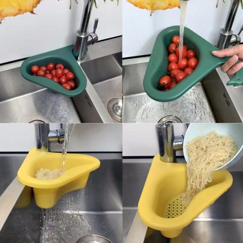 Passoire d'évier triangulaire de cuisine Swan Drain Rack