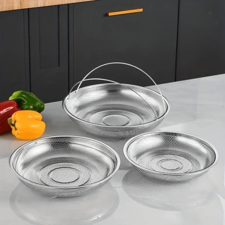 Ensemble de 3 Paniers pour Cuisson Vapeur Pratiques et Polyvalents