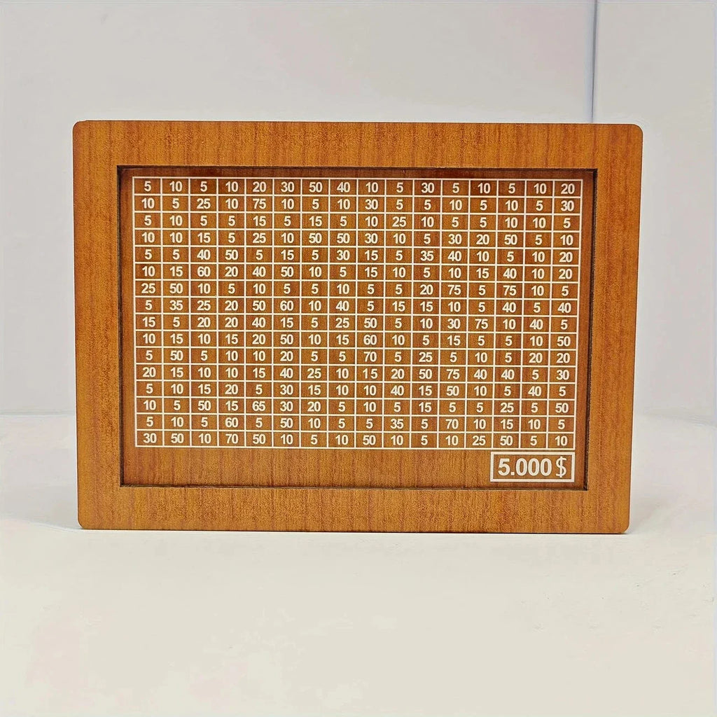 Boîte d'Épargne en Bois Organisée - Maman Cadeau
