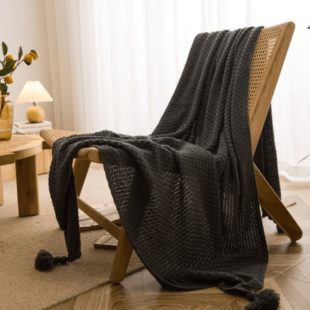 Couverture Tricotée Chaleureuse pour Canapé