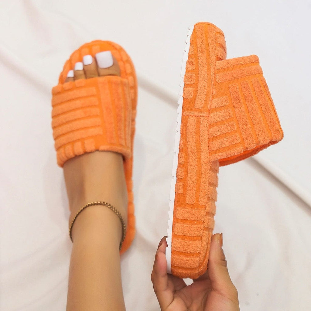 Claquettes fourrure confort