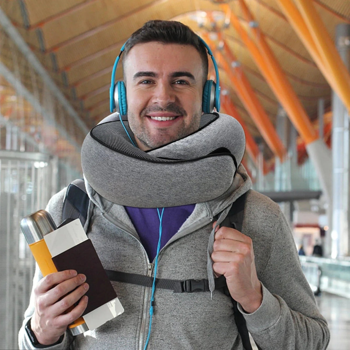 Oreiller de Cou Ultra-Confortable à Mémoire de Forme Réglable