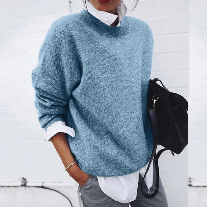 Pull à col de chemise élégant pour femme
