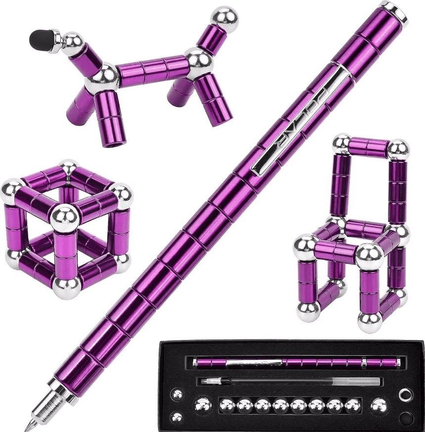 Set d'Aimants et Stylo Anti-Stress Relaxant