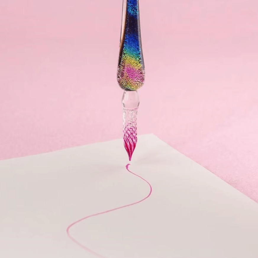 Kit de Calligraphie Élégant avec Stylos en Verre