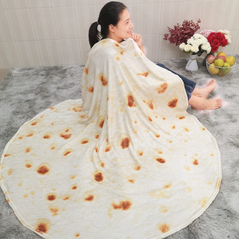 Plaid Burrito - Couverture Ronde Motif Réaliste