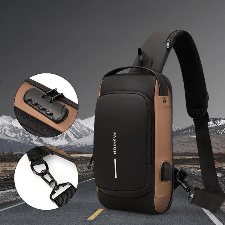 Sac à Bandoulière Multifonctionnel avec Port USB Intégré