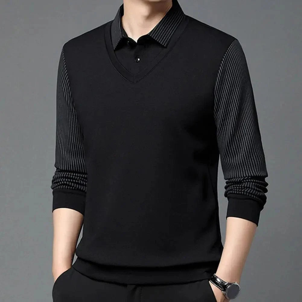 Pull à Col Chemise Élégant pour Homme