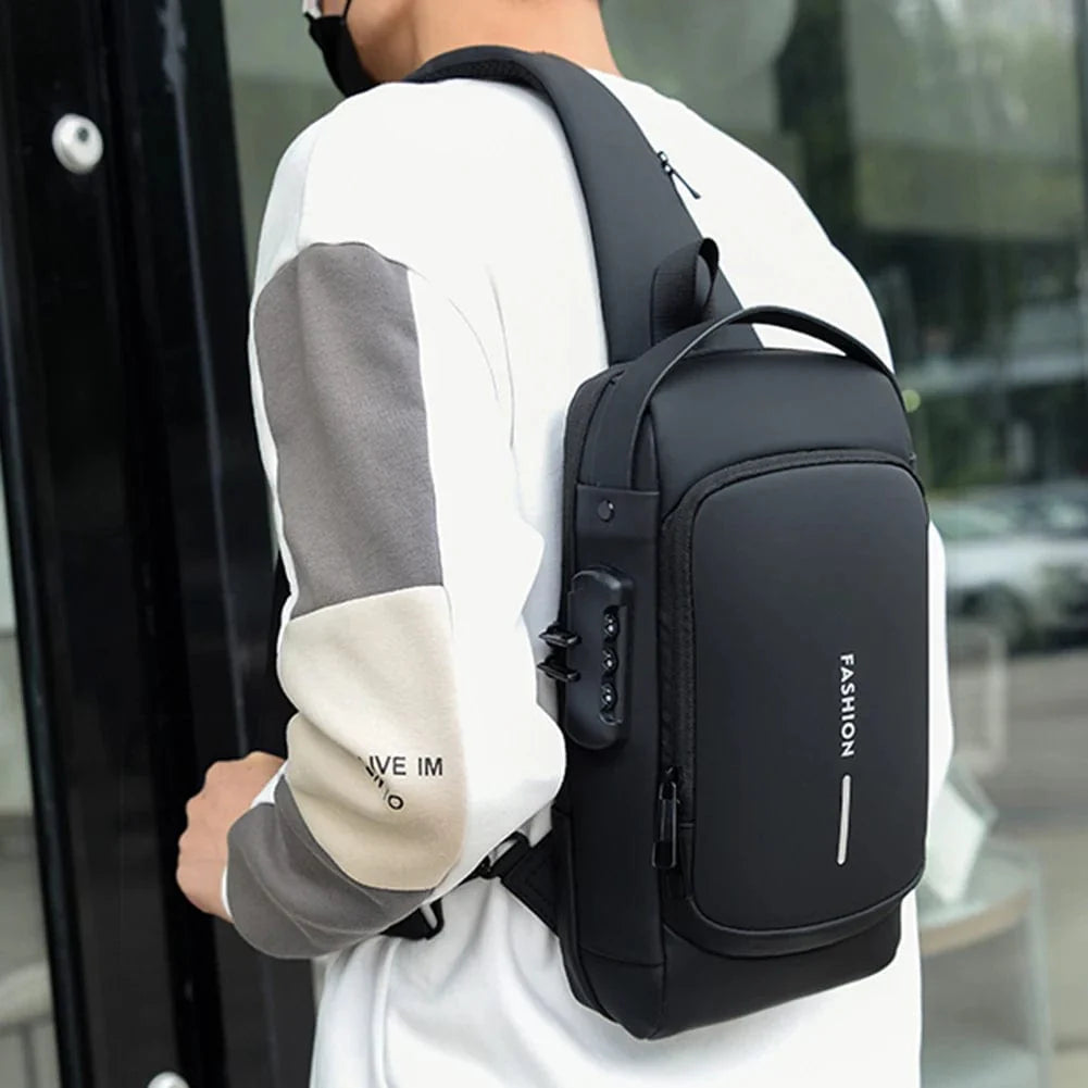 Sac à Bandoulière Multifonctionnel avec Port USB Intégré