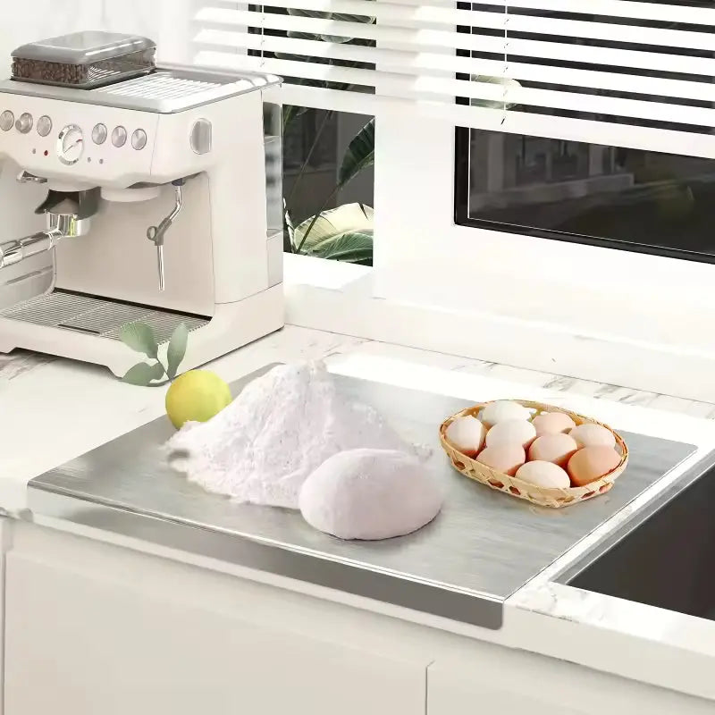 Planche à découper cuisine en acier inoxydable - Robuste antidérapante Meko France