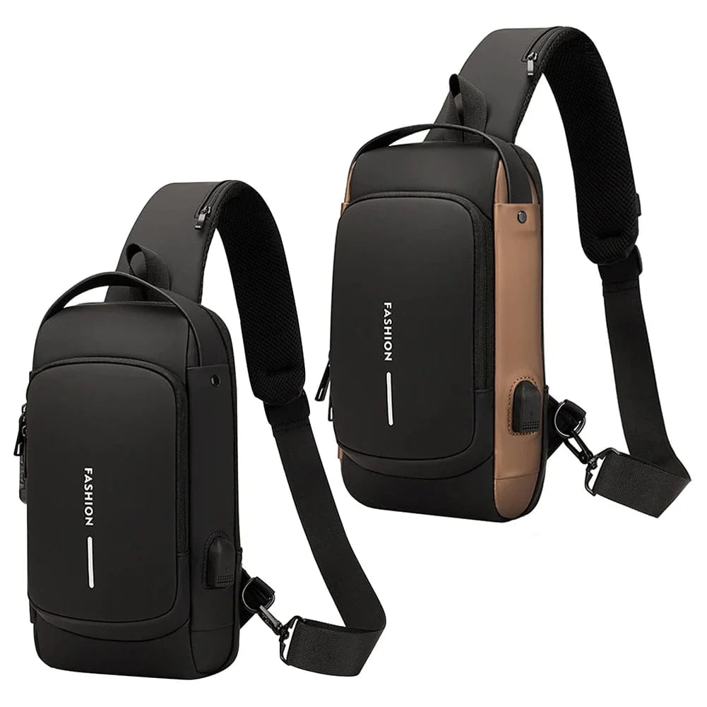 Sac à Bandoulière Multifonctionnel avec Port USB Intégré