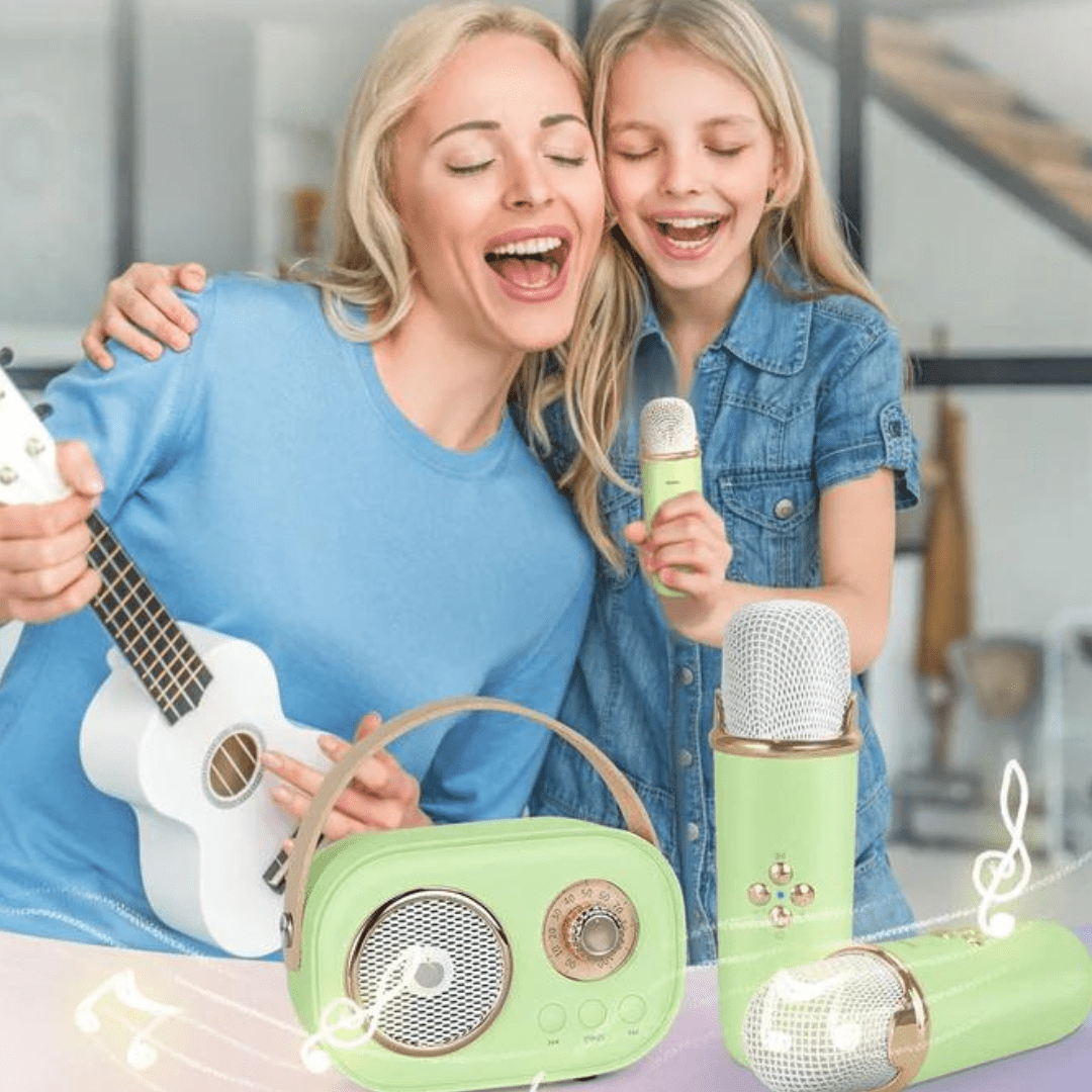 Haut-Parleur Bluetooth Karaoké Portable avec Mini Micros Offerts