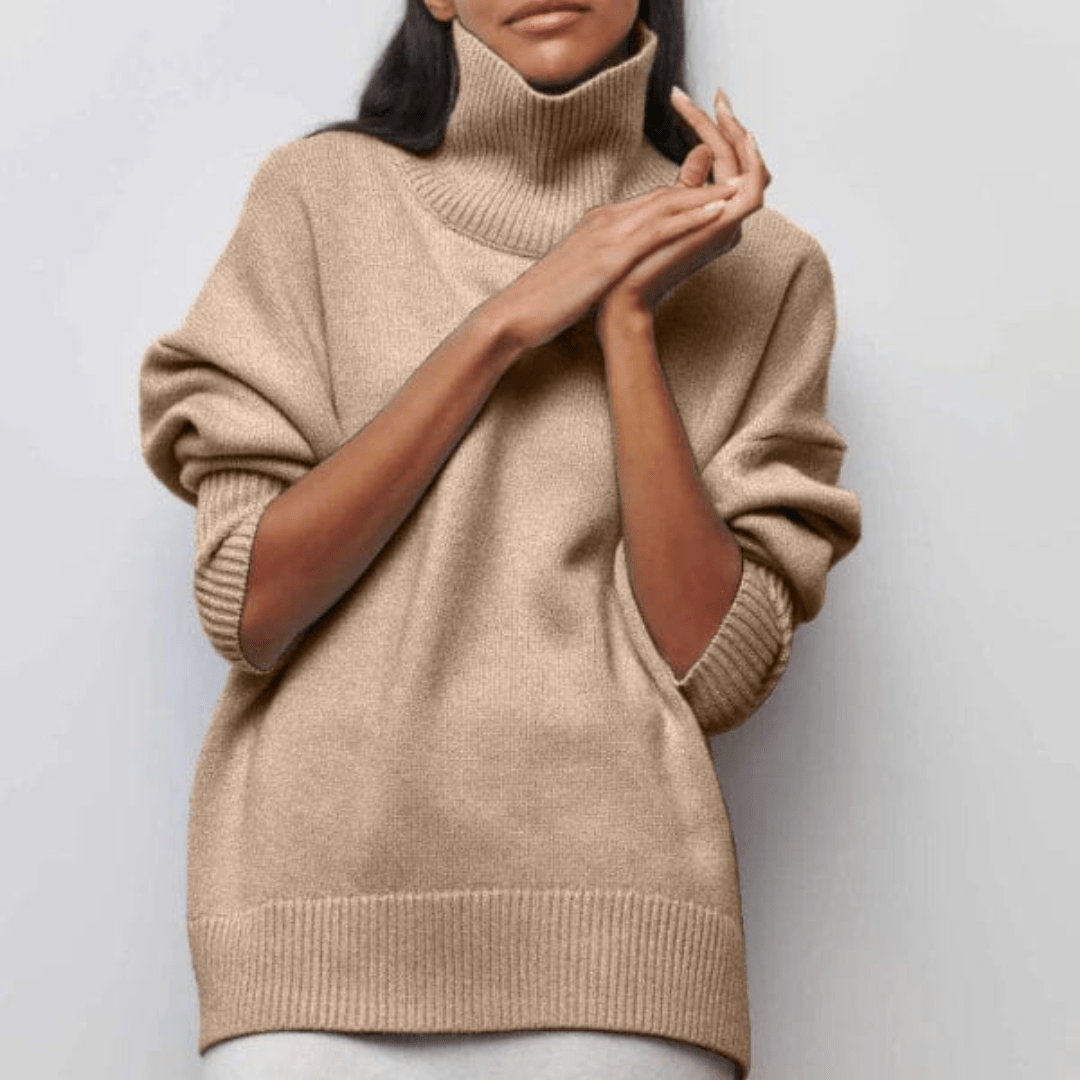 Pull à col roulé luxueux pour femme