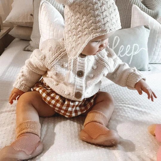 Chaussettes antidérapantes pour bébés - Premiers pas en sécurité
