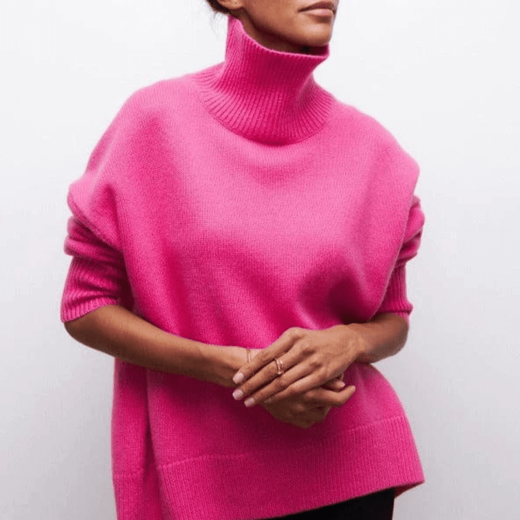 Pull à col roulé luxueux pour femme