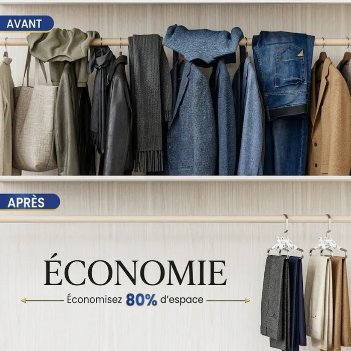 Cintre porte-pantalons multifonction