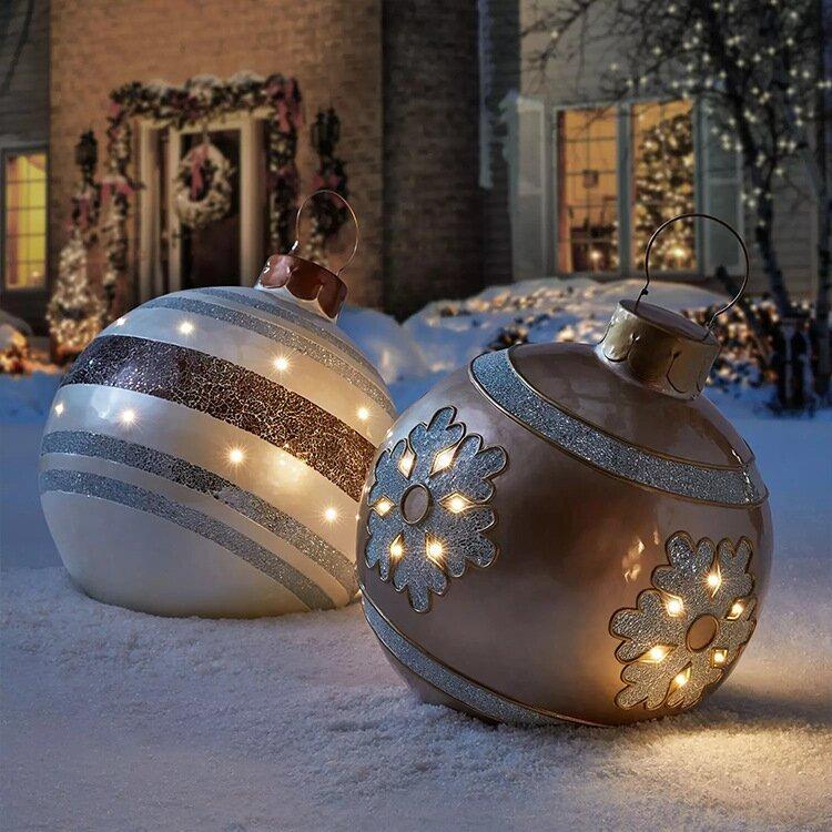 Boules de Noël XXL Gonflables - Décoration Féerique
