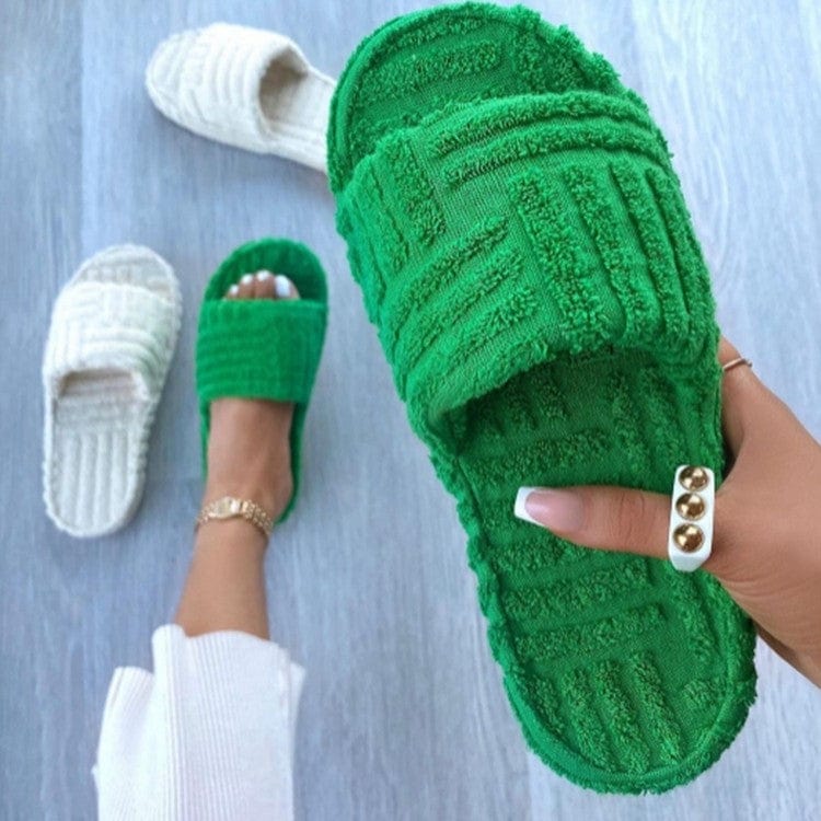 Claquettes fourrure confort