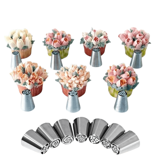 Douilles de Pâtisserie pour Décoration - Lot de 5 + 2 Offertes