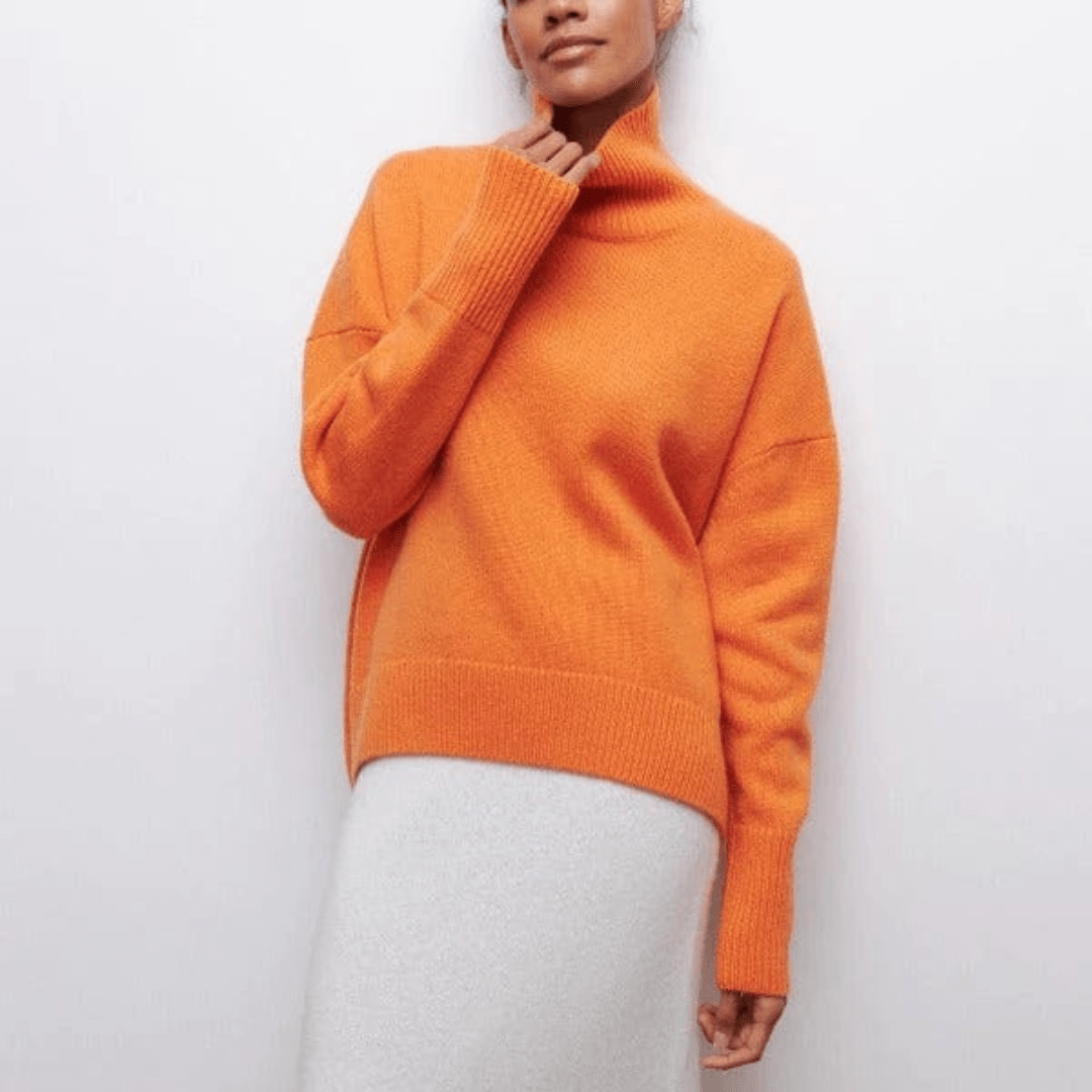 Pull à col roulé luxueux pour femme