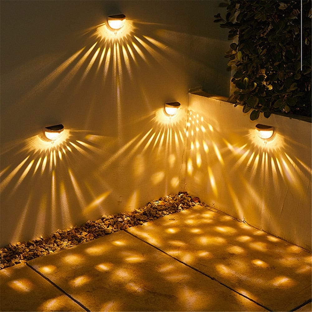Applique murale extérieur solaire LED effet soleil