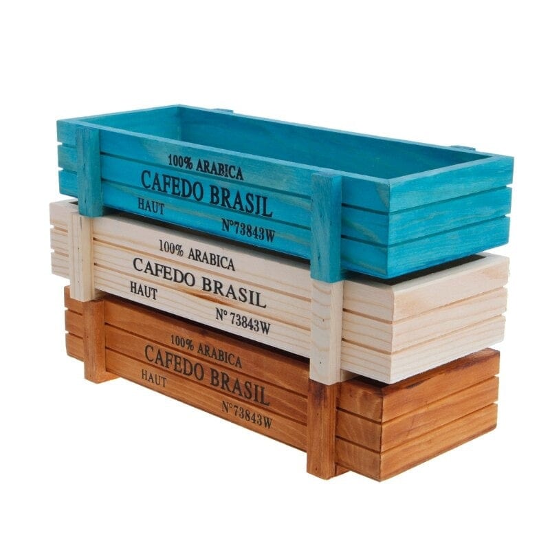 Cache-pot design en bois