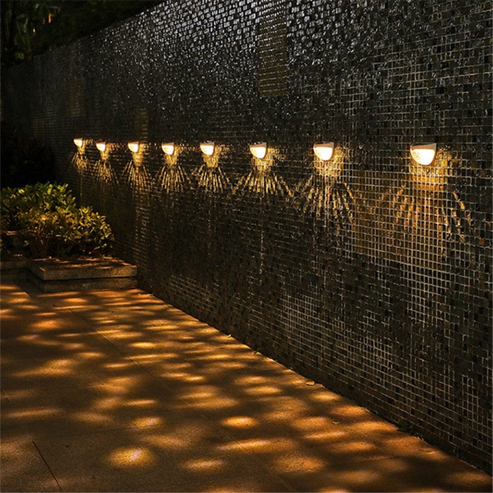 Applique murale extérieur solaire LED effet soleil