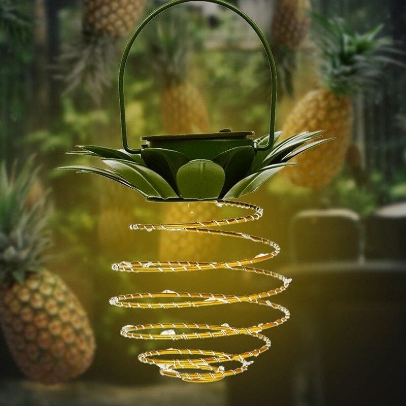 Lampe solaire décorative en forme d'ananas