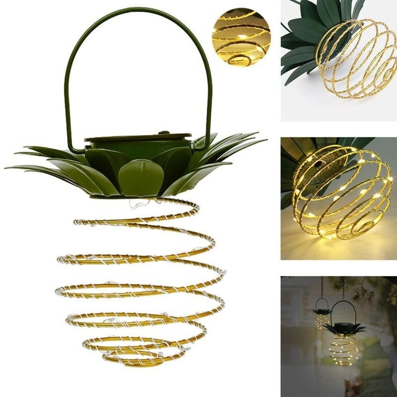 Lampe solaire décorative en forme d'ananas