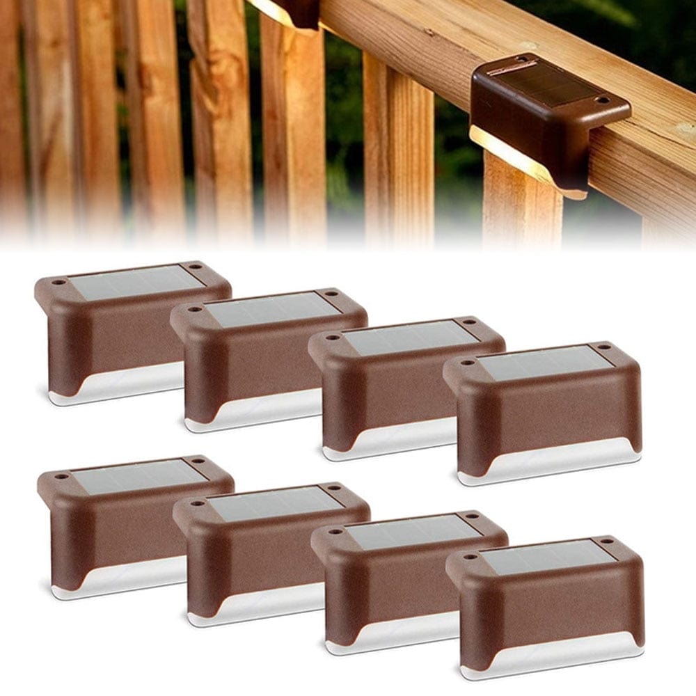 Luminaire décoratif solaire pour escaliers et bordures - Lot de 4 pièces