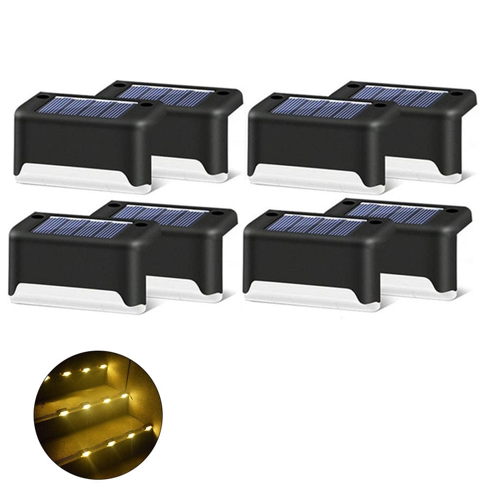Luminaire décoratif solaire pour escaliers et bordures - Lot de 4 pièces