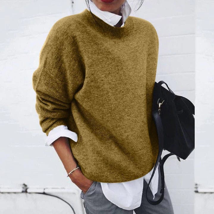 Pull à col de chemise élégant pour femme