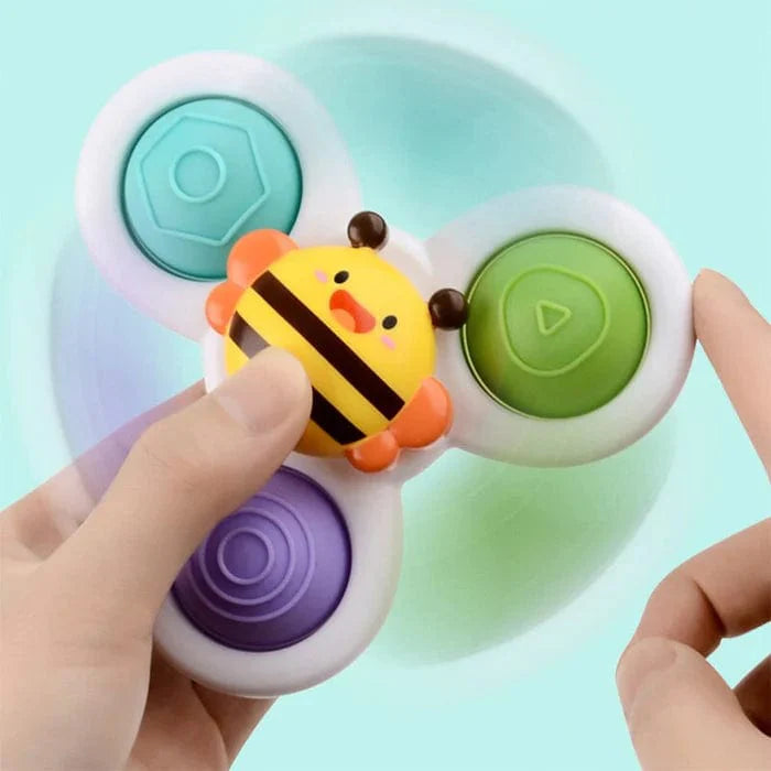 Bébé Spinner - Pack de 3 Jouets Rotatifs à Ventouse