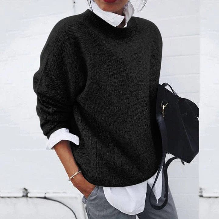 Pull à col de chemise élégant pour femme