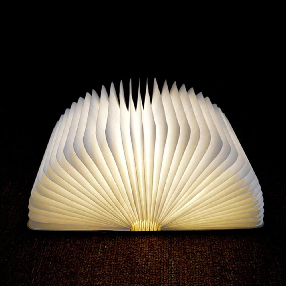 Livre lumineux en bois magnétique - Veilleuse rechargeable
